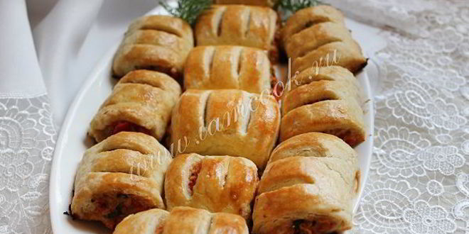 Рецепт роллов из теста с тунцом