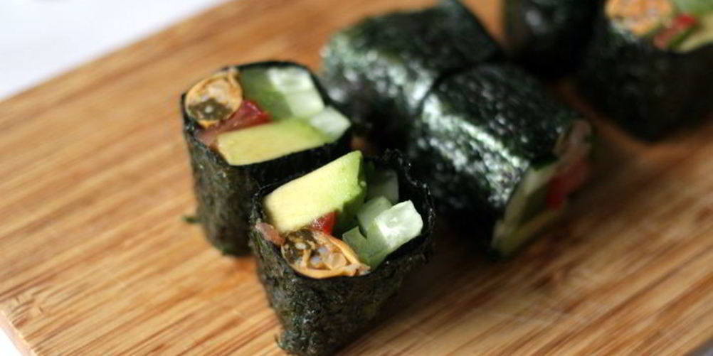 Как приготовить роллы с мидиями и овощами