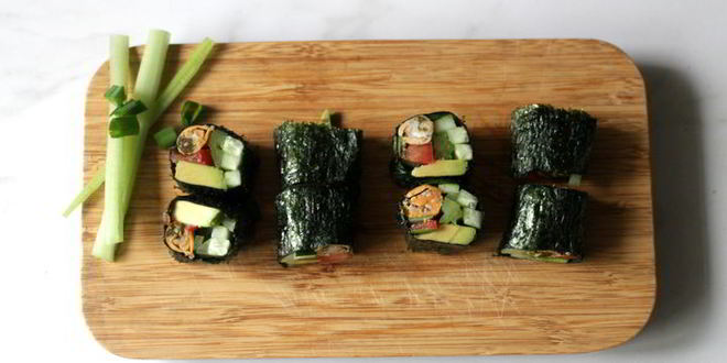 Рецепт роллов с мидиями и овощами