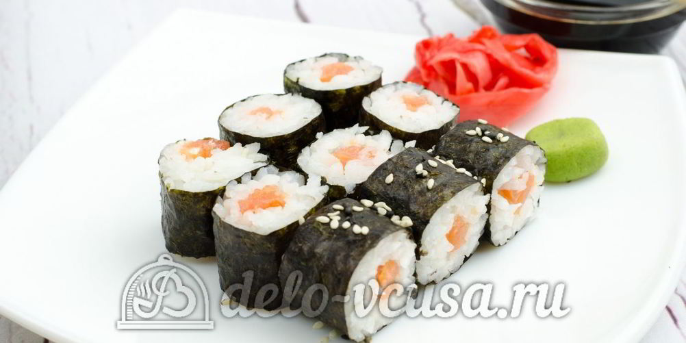 Как приготовить роллы с семгой сяке маки