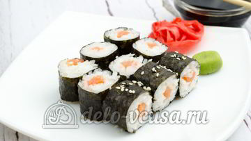 Рецепт Роллов с семгой Сяке маки