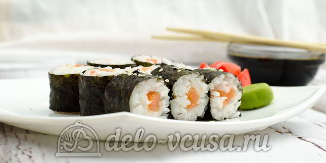 Рецепт роллов с семгой сяке маки