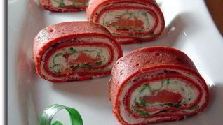 Рецепт Блинных рулетиков Сюрприз