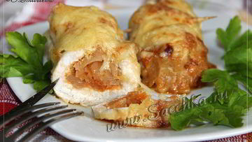 Рецепт Куриных рулетиков с капустой