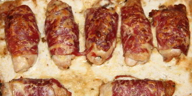 Рецепт куриных рулетиков с начинкой в пармской ветчине