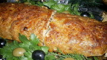 Рецепт Мясного рулета с макаронами
