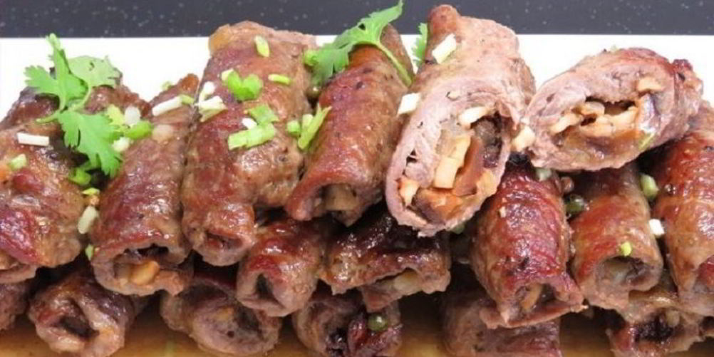 Как приготовить мясные рулеты с начинкой