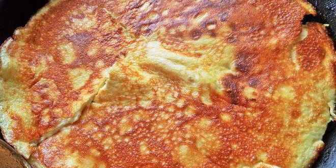 Рецепт омлетного рулета с начинкой