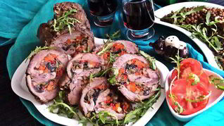 Рецепт Рулета из говядины с овощами в мультиварке