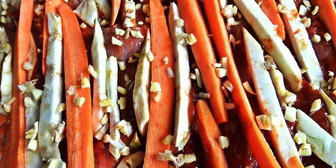 Рецепт рулета из говядины с овощами в мультиварке