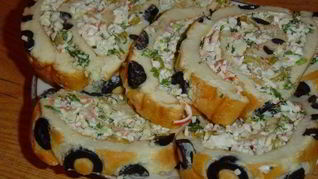 Рецепт Рулета из заварного теста с начинкой