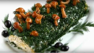 Рецепт Рулета с курицей Сказочное полено