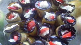 Рецепт Рулетиков из баклажанов