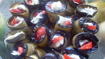 Рецепт Рулетиков из баклажанов