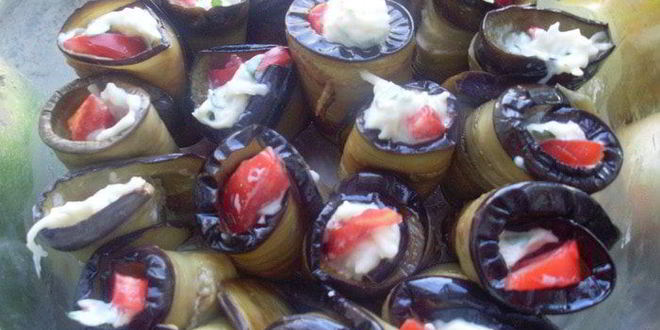 Рецепт рулетиков из баклажанов