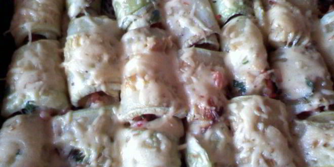 Рецепт рулетиков из кабачков