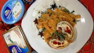 Рецепт Рулетиков из куриного филе с начинкой из творожного сыра