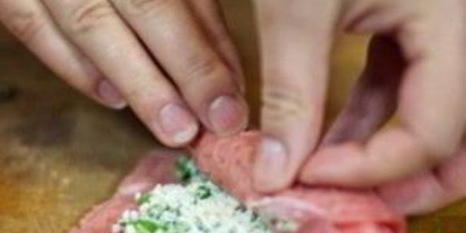 Рецепт рулетиков из телятины