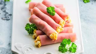 Рецепт Рулетиков из ветчины с сыром