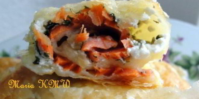 Рецепт рулетиков с семгой