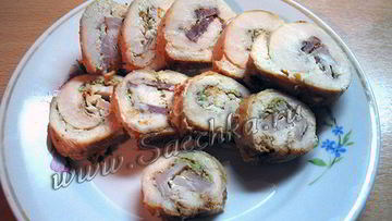 Рецепт Рулетов куриных