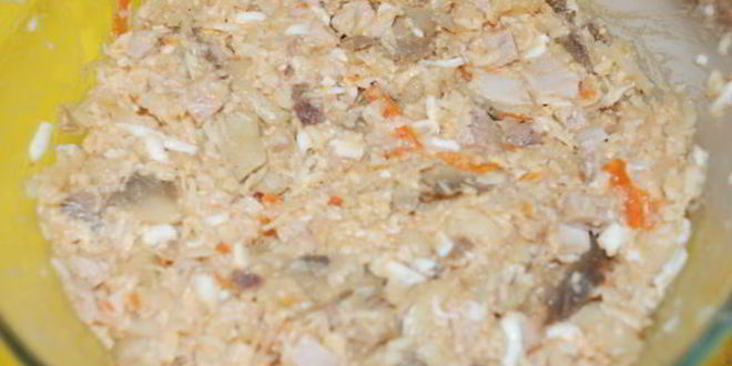 Рецепт теплых рулетиков с мясом и грибами