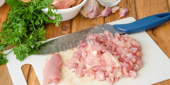 Рецепт самсы с курицей из слоеного теста