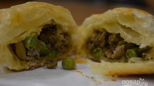 Рецепт Самсы с мясом из слоеного теста