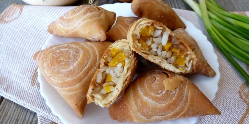 Как приготовить самсу с тыквой и рисом