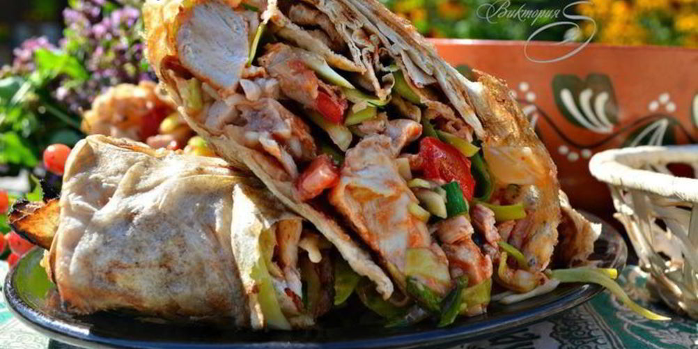 Как приготовить дачную шаурму на гриле