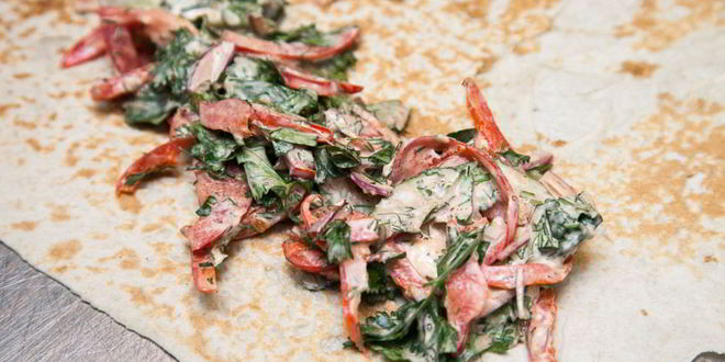 Рецепт овощной шаурмы