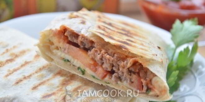 Рецепт шаурмы с фаршем