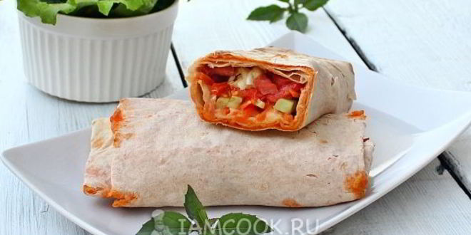 Рецепт шаурмы с колбасой