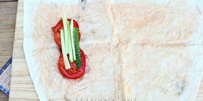 Рецепт шаурмы с колбасой