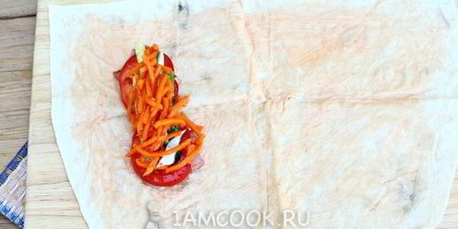 Рецепт шаурмы с колбасой