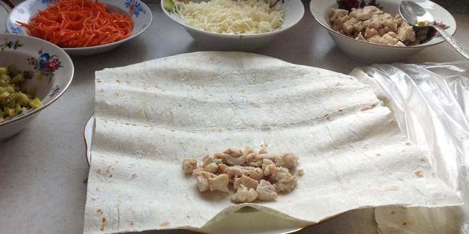 Рецепт шаурмы с курицей в лаваше