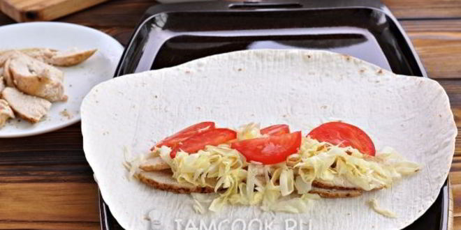 Рецепт шаурмы с сыром