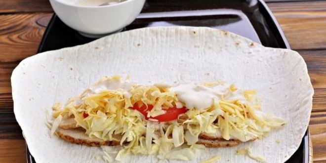Рецепт шаурмы с сыром