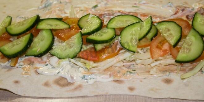 Рецепт шавермы в лаваше с курицей