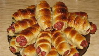 Рецепт Сосисок в тесте в микроволновке