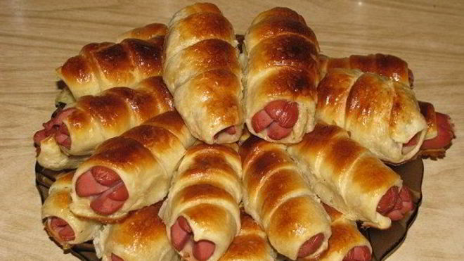 Рецепт Сосисок в тесте в микроволновке