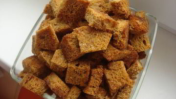 Рецепт Сухариков с чесноком в духовке