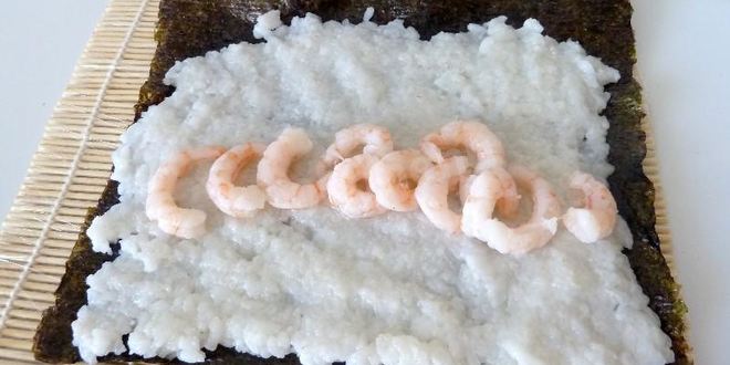 Рецепт домашних суш с креветками