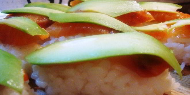 Рецепт нигирей-суш с лососем