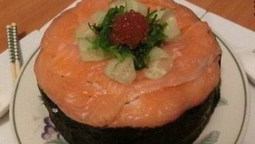 Рецепт Праздничного суши-торт с креветками