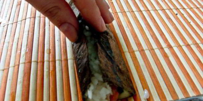 Рецепт суш-ролла огуречный цветок