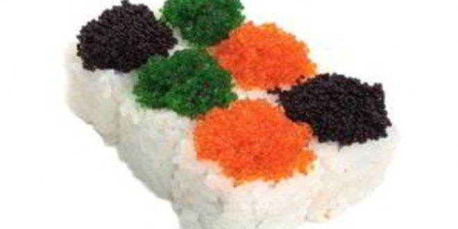 Рецепт суш с икрой летучей рыбы