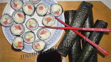 Рецепт Суш с крабовыми палочками