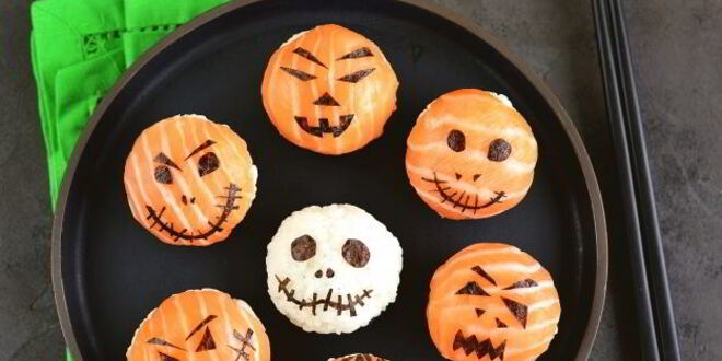 Рецепт суш темари на хэллоуин