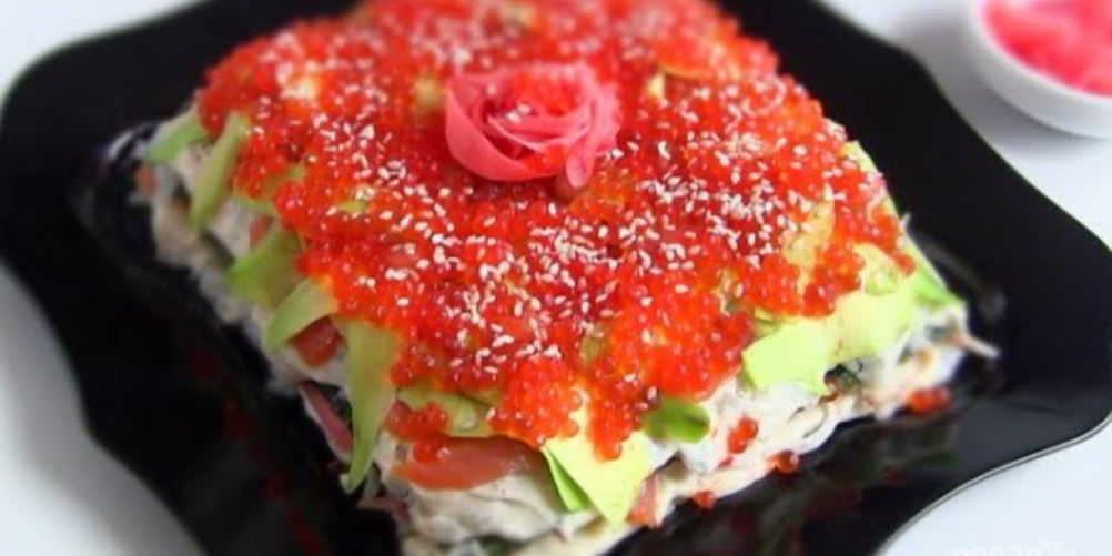 Как приготовить суши-торт закусочный